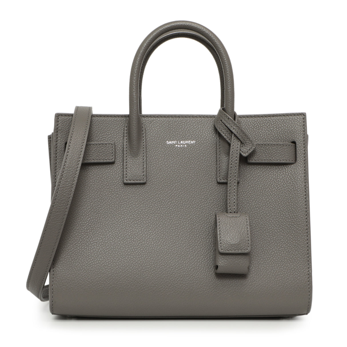 Saint Laurent Fog Grained Calfskin Nano Sac De Jour