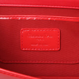 Christian Dior Red Patent Cannage Lady Dior Chain Clutch Handbags Christian Dior