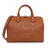 Louis Vuitton Cognac Empreinte Monogram Giant Speedy Bandouliere 25