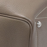 Hermes Etoupe Taurillon Clemence Victoria II 35 Handbags Hermes