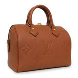 Louis Vuitton Cognac Empreinte Monogram Giant Speedy Bandouliere 25