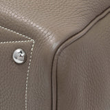 Hermes Etoupe Taurillon Clemence Victoria II 35 Handbags Hermes