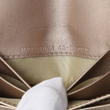 Christian Dior Gold Metallic Grained Calfskin Saddle Card Holder Accessories Christian Dior