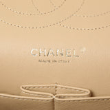 Chanel Beige Quilted Caviar Jumbo Classic Double Flap