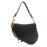 Christian Dior Black Smooth Calfskin Saddle Bag Handbags Christian Dior