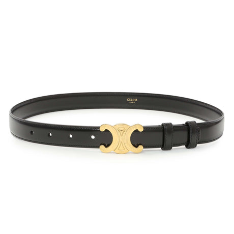 Celine Black Box Calfskin Medium 25mm Triomphe Belt Accessories Celine