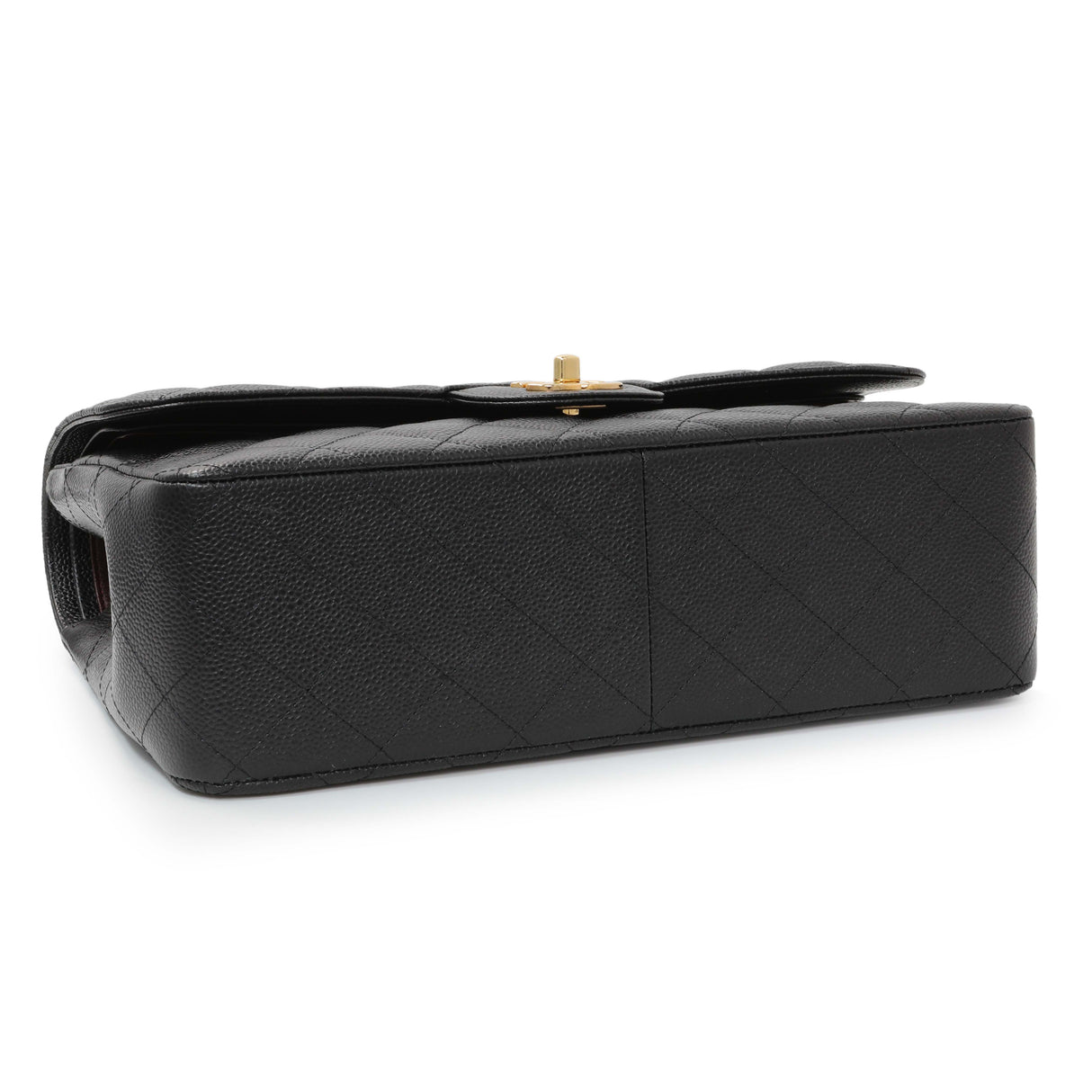 Chanel Black Quilted Caviar Jumbo Double Flap Handbags Chanel