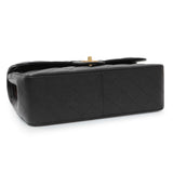 Chanel Black Quilted Caviar Jumbo Double Flap Handbags Chanel