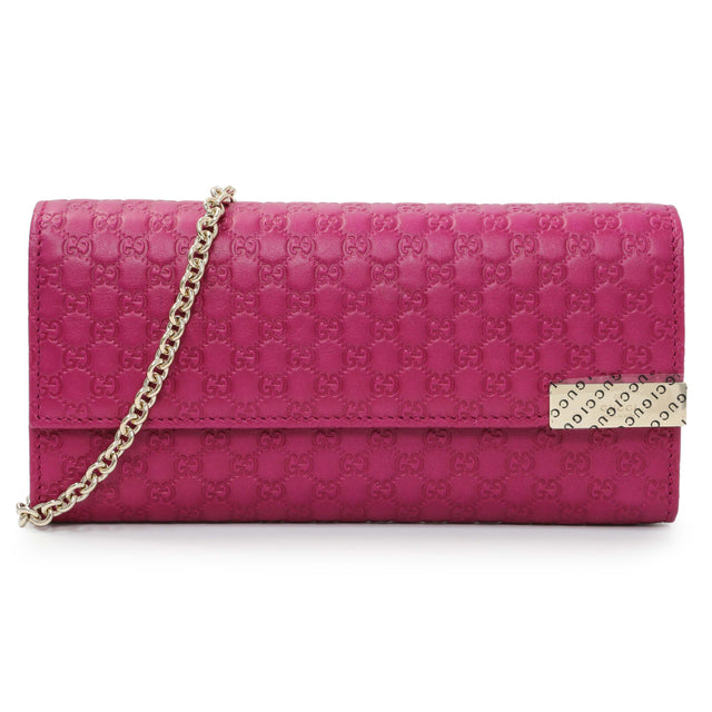 Gucci Bouganville Microguccissima Chain Wallet Handbags Gucci
