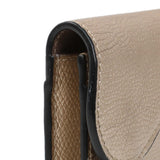 Christian Dior Gold Metallic Grained Calfskin Saddle Card Holder Accessories Christian Dior