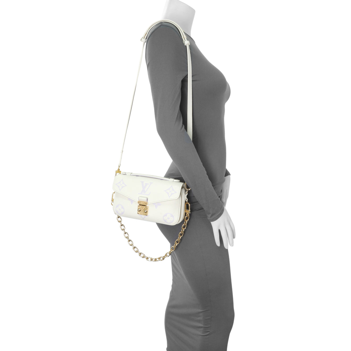 Louis Vuitton Latte Bubble Tea Empreinte Pochette Metis East West Handbags Louis Vuitton