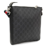Gucci GG Supreme Monogram Web Small Flat Messenger Bag Handbags Gucci