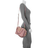 Burberry Dusty Pink Grained Calfskin Small Buckle Tote Handbags Burberry