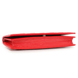Christian Dior Red Patent Cannage Lady Dior Chain Clutch Handbags Christian Dior