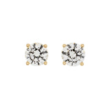 14K Yellow Gold 2.12 Carat Diamond Stud Earrings Fine Jewellery Modaselle