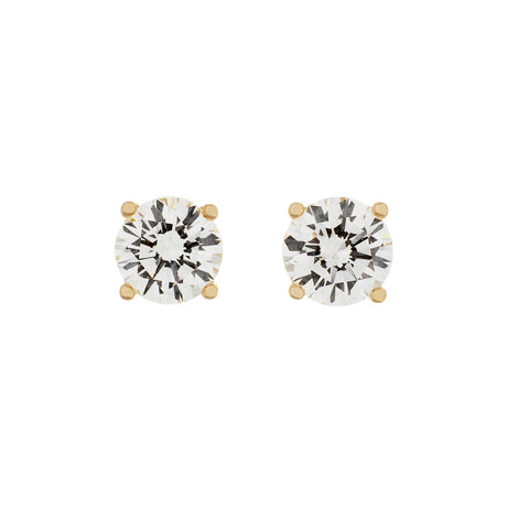 14K Yellow Gold 2.12 Carat Diamond Stud Earrings Fine Jewellery Modaselle