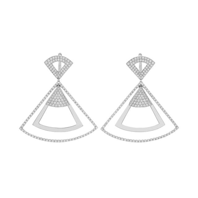 18K White Gold 4.50 Carat Diamond Earrings Fine Jewellery Modaselle