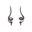 14K Black Gold 3.12 Carat Pink Sapphire Coiled Serpentine Earrings Fine Jewellery Modaselle