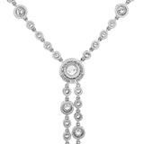Tiffany & Co. Platinum Diamond Circlet Double Drop Necklace Designer Jewellery Tiffany and Co