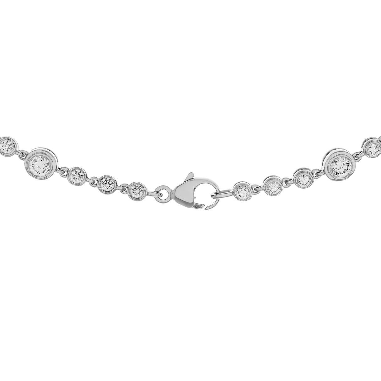 Tiffany & Co. Platinum Diamond Circlet Double Drop Necklace Designer Jewellery Tiffany and Co