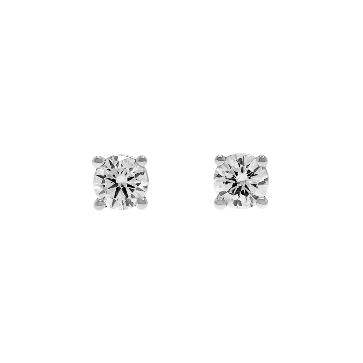 18K White Gold 0.25 Carat Diamond Stud Earrings