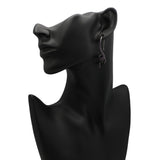 14K Black Gold 3.12 Carat Pink Sapphire Coiled Serpentine Earrings Fine Jewellery Modaselle