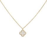 Van Cleef & Arpels 18K Yellow Gold Mother of Pearl Sweet Alhambra Pendant Necklace