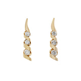 14K Yellow Gold Diamond Earrings