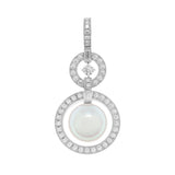 Mikimoto 18K White Gold South Sea Pearl Diamond Pendant Designer Jewellery Mikimoto