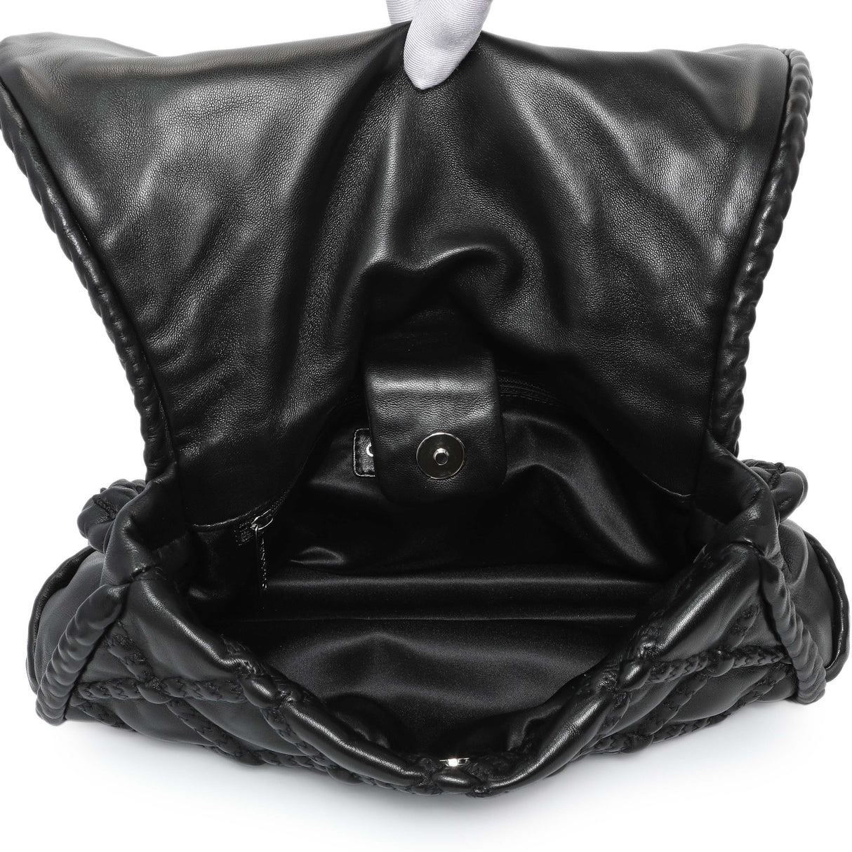Chanel Black Quilted Lambskin Hidden Chain Flap Bag Handbags Chanel