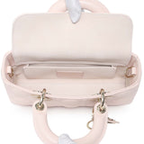 Christian Dior Light Pink Lambskin Cannage Small Lady D-Joy Handbags Christian Dior