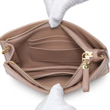 Christian Dior Calfskin Cannage Caro Zipped Pouch With Chain Handbags Christian Dior