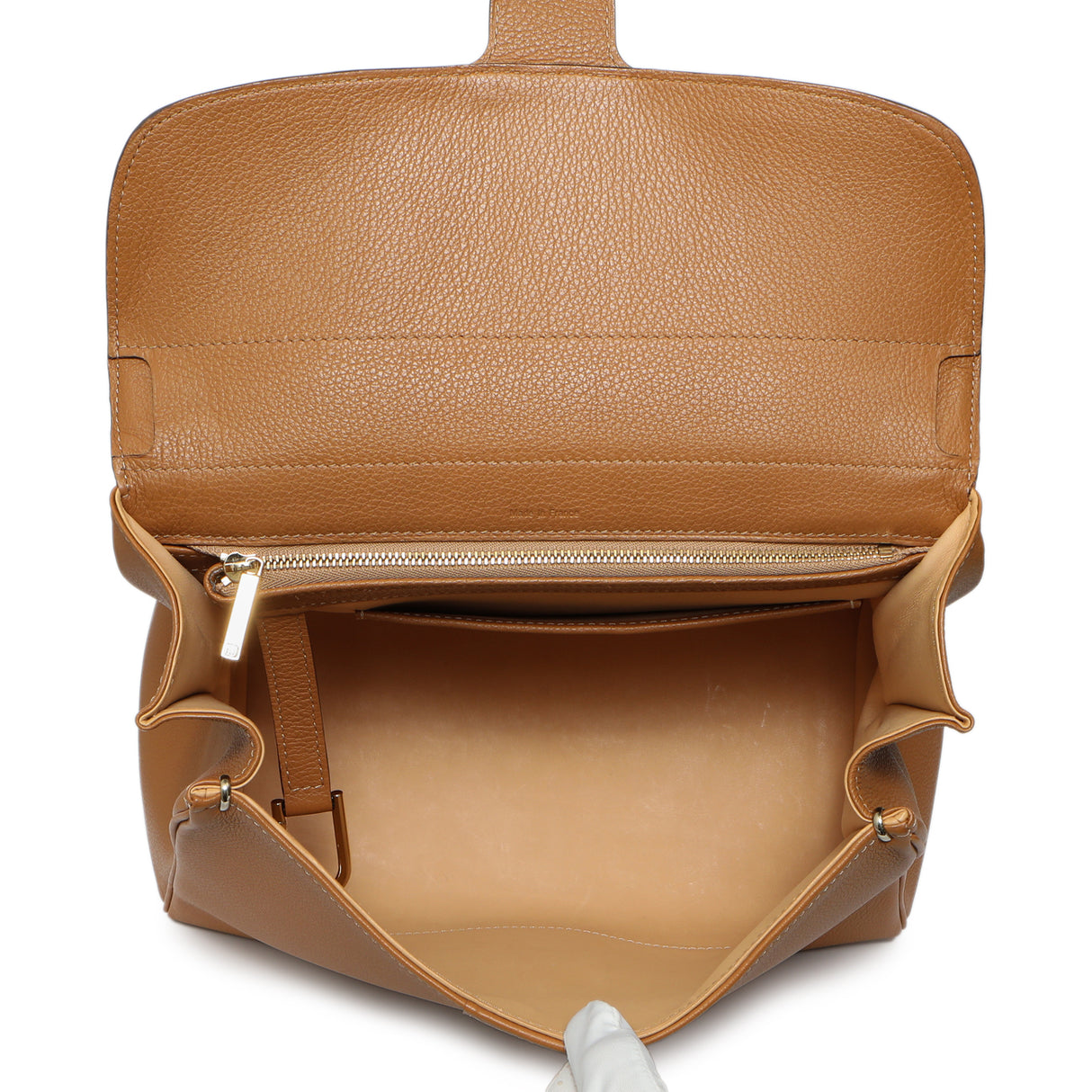 Delvaux Brown Grained Calfskin Brillant MM