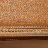 Delvaux Brown Grained Calfskin Brillant MM