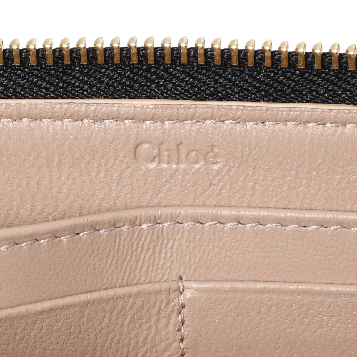 Chloe Black Grained Calfskin Drew Zip Wallet Accessories Chloe