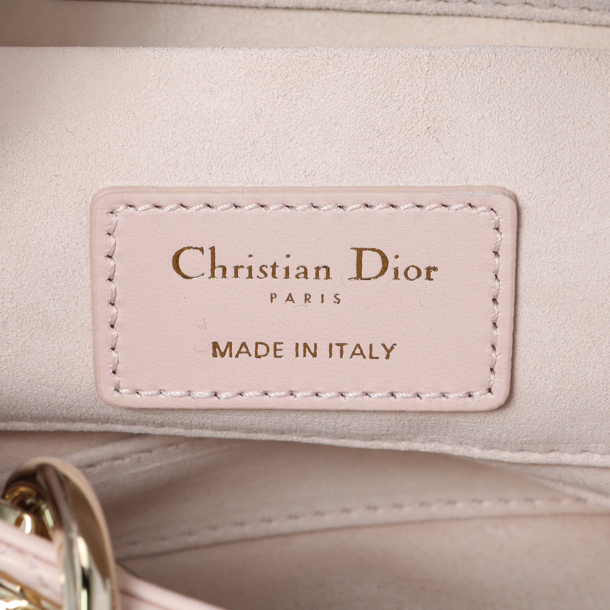 Christian Dior Light Pink Lambskin Cannage Small Lady D-Joy Handbags Christian Dior