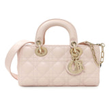 Christian Dior Light Pink Lambskin Cannage Small Lady D-Joy Handbags Christian Dior