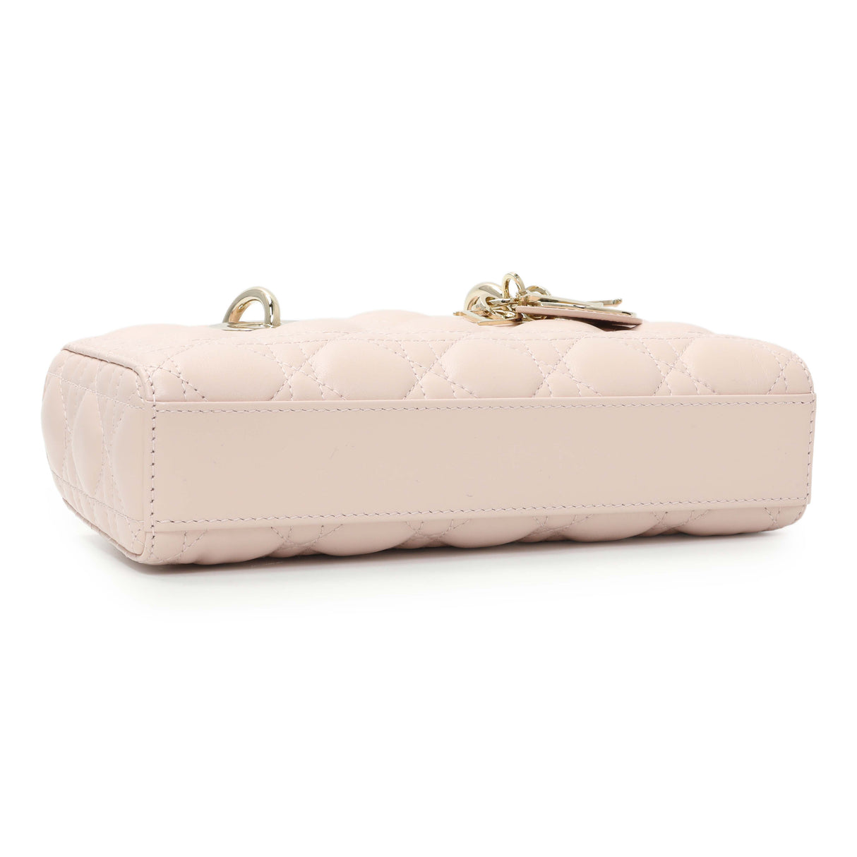 Christian Dior Light Pink Lambskin Cannage Small Lady D-Joy Handbags Christian Dior