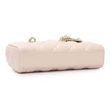 Christian Dior Light Pink Lambskin Cannage Small Lady D-Joy Handbags Christian Dior