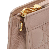 Christian Dior Calfskin Cannage Caro Zipped Pouch With Chain Handbags Christian Dior