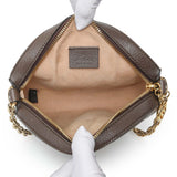 Gucci GG Supreme Monogram Web Mini Ophidia Round Shoulder Bag Handbags Gucci