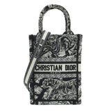 Christian Dior Canvas Toile de Jouy Reverse Embroidered Mini Book Tote Phone Bag Handbags Christian Dior