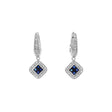 18K White Gold 0.96 Carat Sapphire Earrings Fine Jewellery Modaselle
