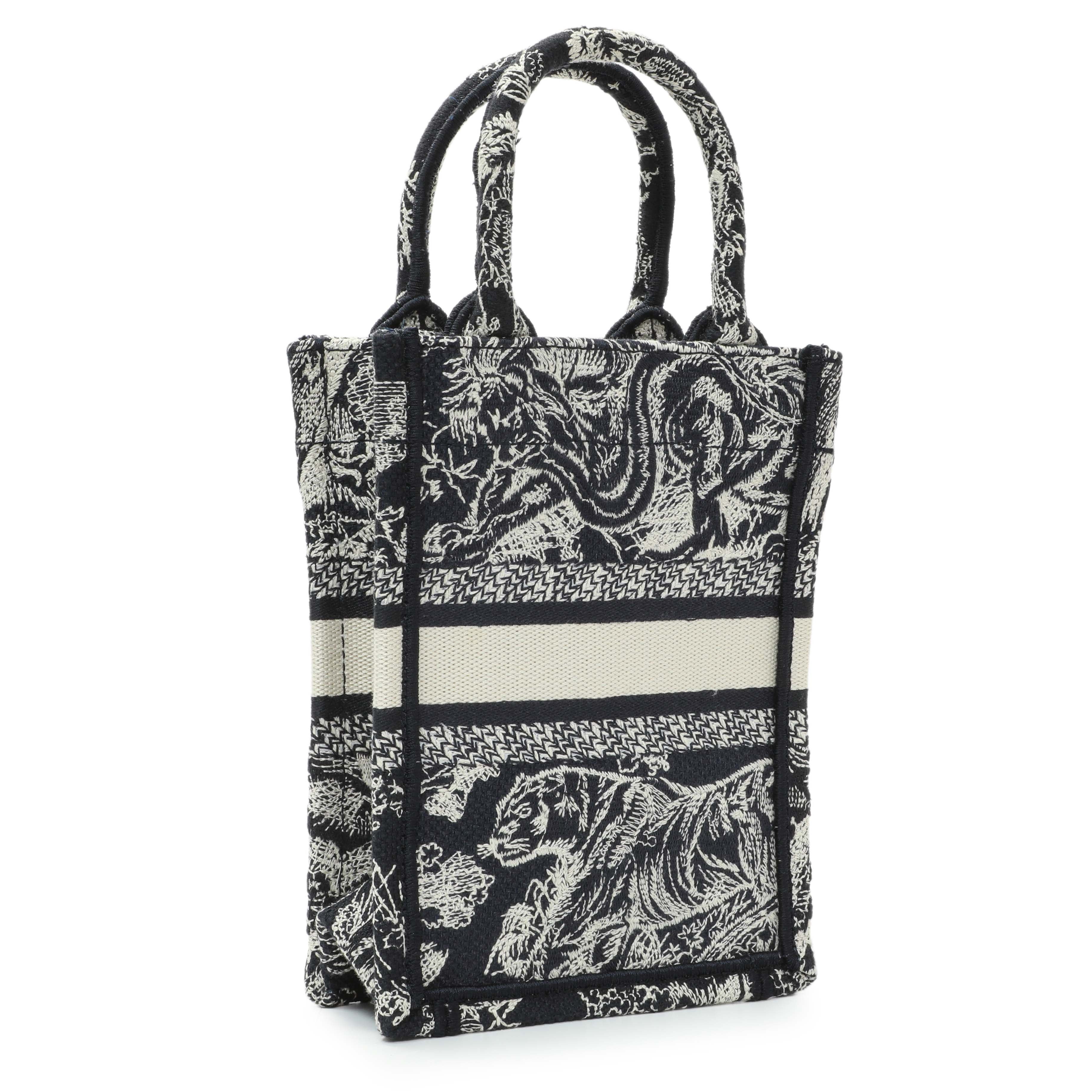 Christian Dior Canvas Toile de Jouy Reverse Embroidered Mini Book