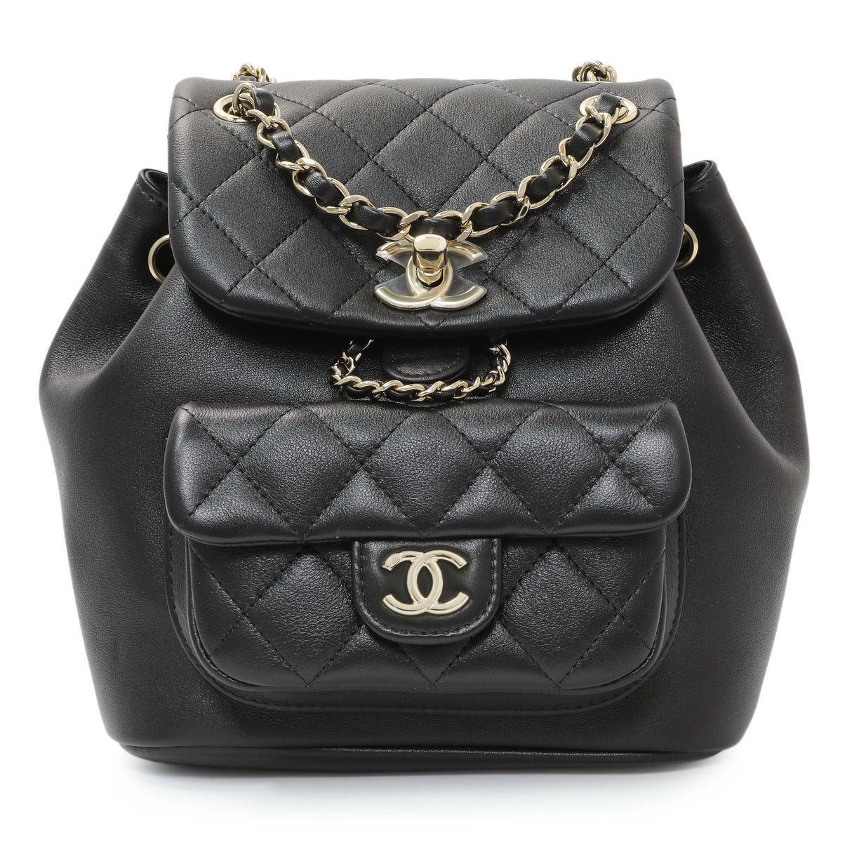Chanel Black Duma Backpack Small Handbags Chanel