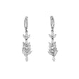 18K White Gold 4.17 Carat Foliate Drop Diamond Earrings Fine Jewellery Modaselle