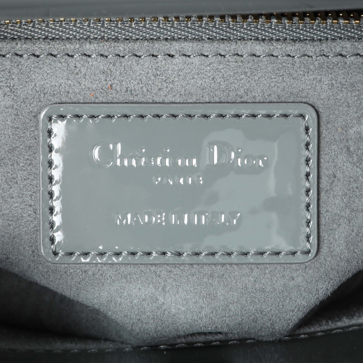 Christian Dior Grey Patent Cannage Small Lady Dior Handbags Christian Dior