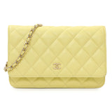 -6 items Fri Oct 30 ⬆️-Chanel Yellow Quilted Caviar Wallet On Chain WOC Handbags Chanel