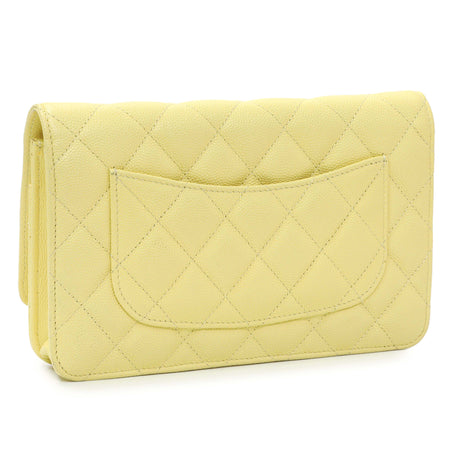 -6 items Fri Oct 30 ⬆️-Chanel Yellow Quilted Caviar Wallet On Chain WOC Handbags Chanel