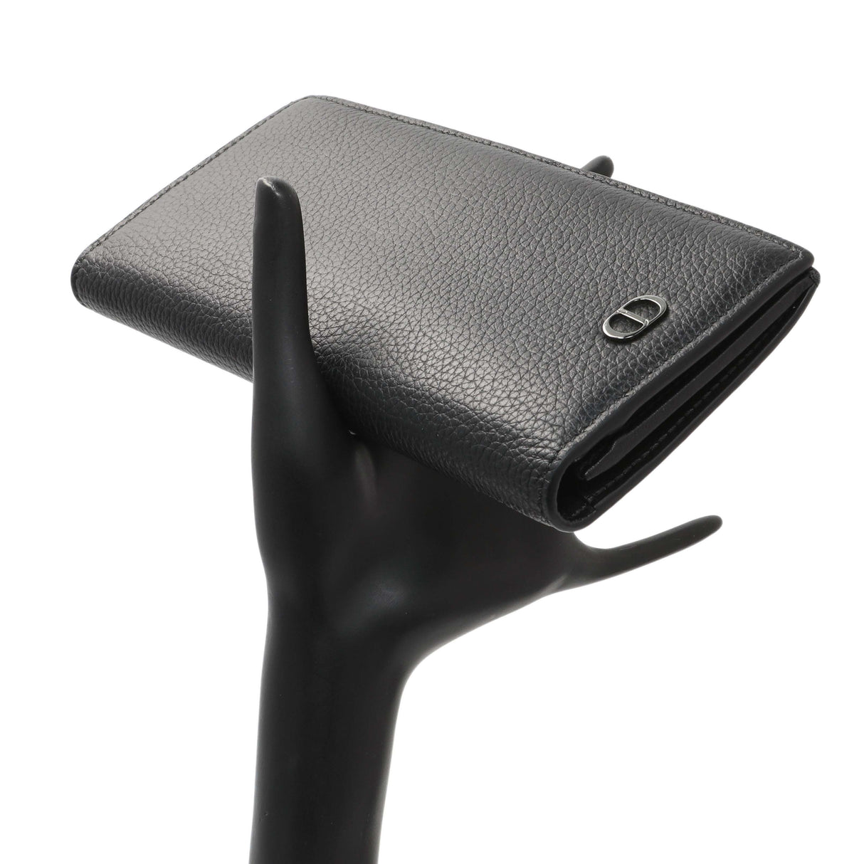Christian Dior Black Calfskin Icon Vertical Wallet Accessories Christian Dior